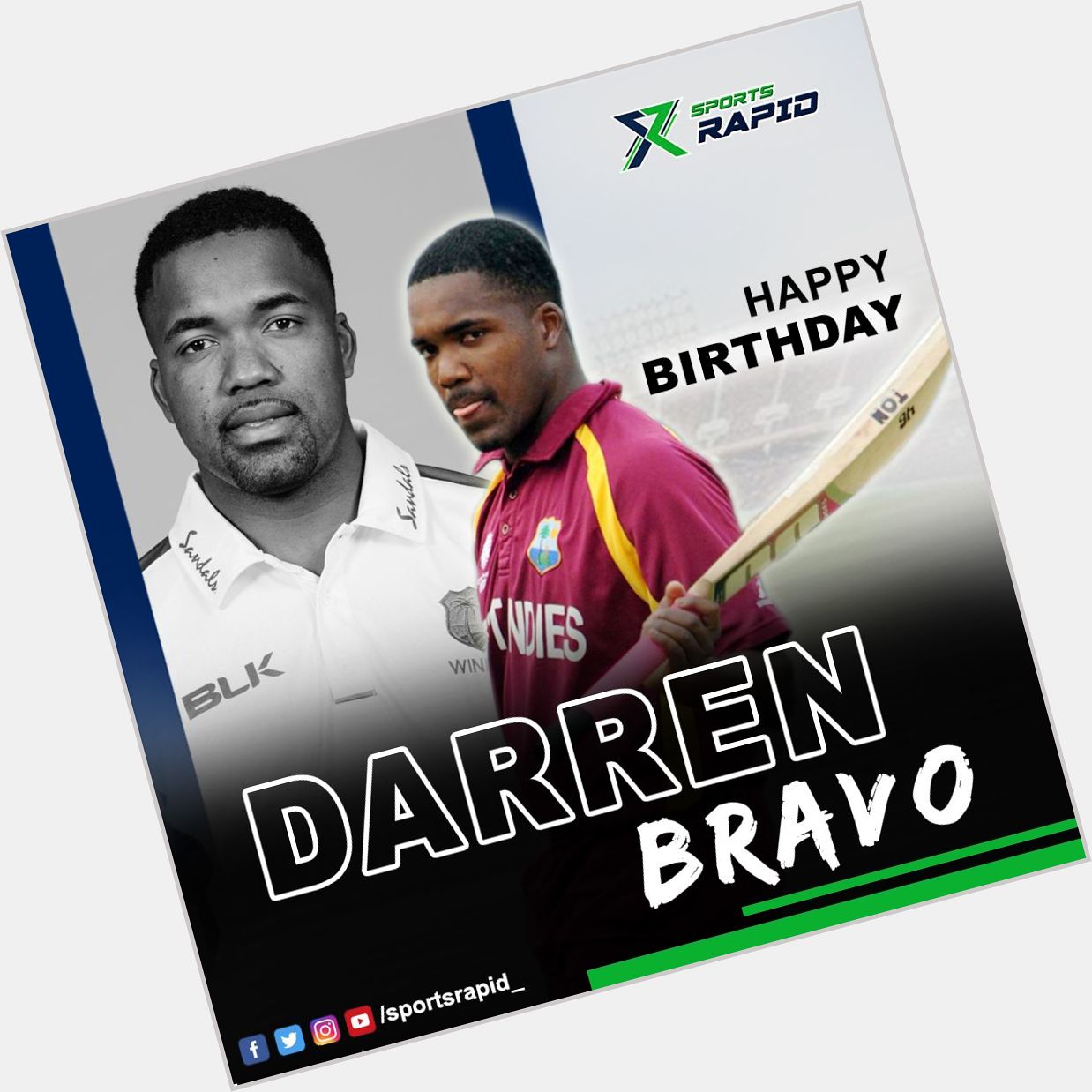 Wishing a very happy birthday to West Indian Darren Bravo!    