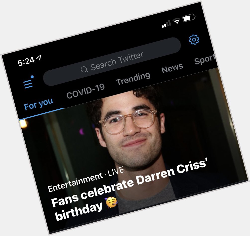 Darren criss s birthday on my message for you page? so true!! happy birthday king 