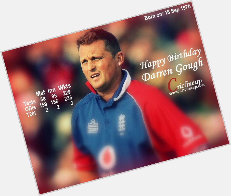 One of the England\s leading strike bowler was born today. Happy Birthday Darren Gough 