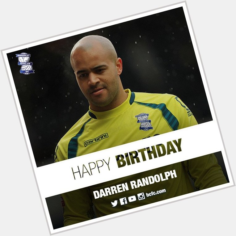   Happy Birthday to former Blues \keeper Darren Randolph who turns 3  2  today! 

Enjoy your day, Darren!   