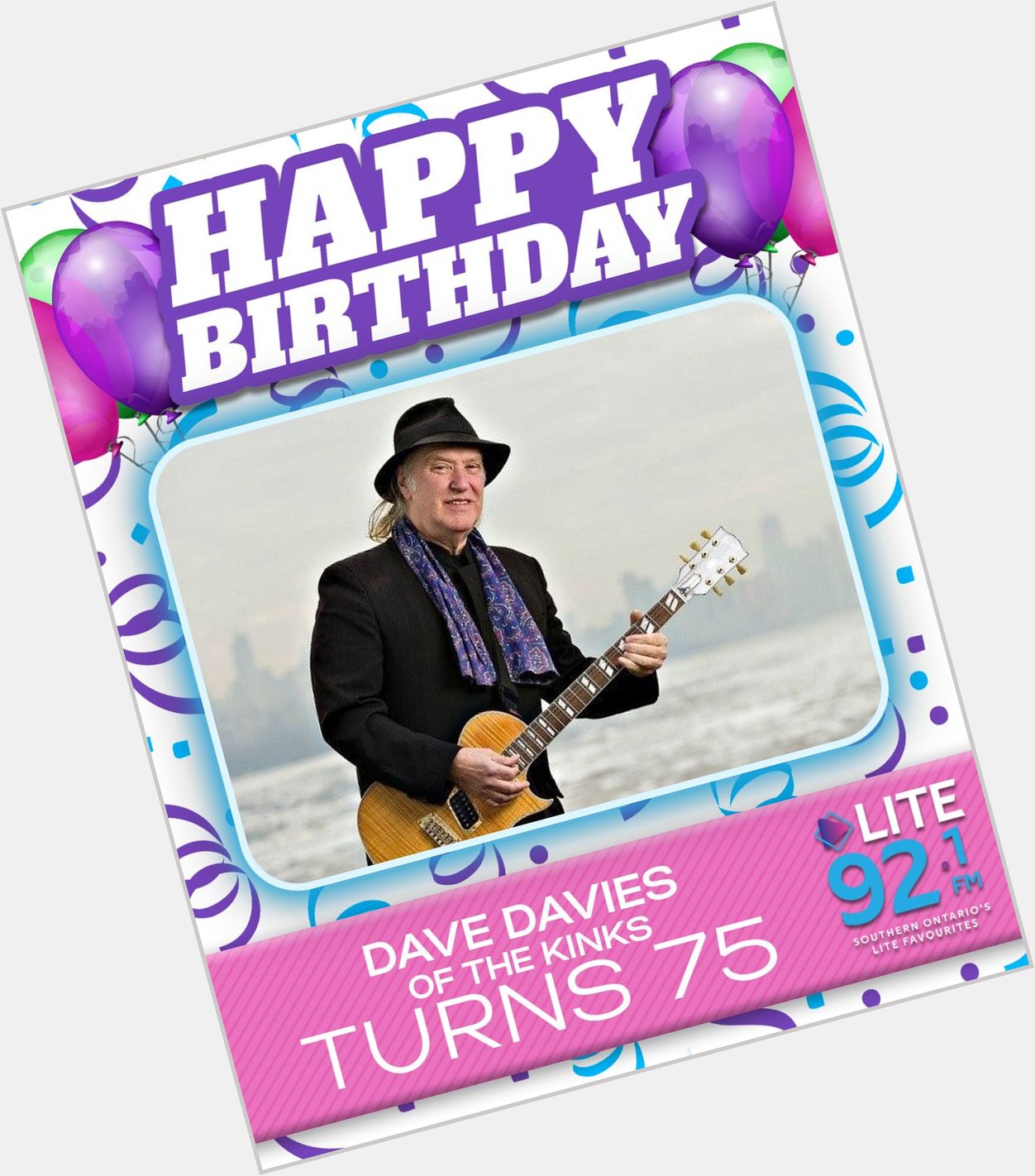 A big happy birthday shoutout goes to Dave Davies of The Kinks, who turns 75 today! 