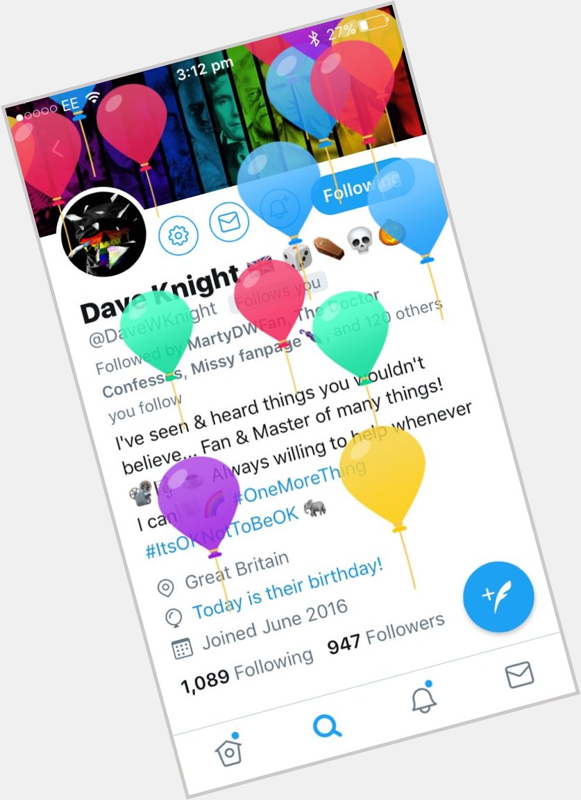  Happy Birthday, Dave. Hope you\re having a fantabulously splendiferous day. 