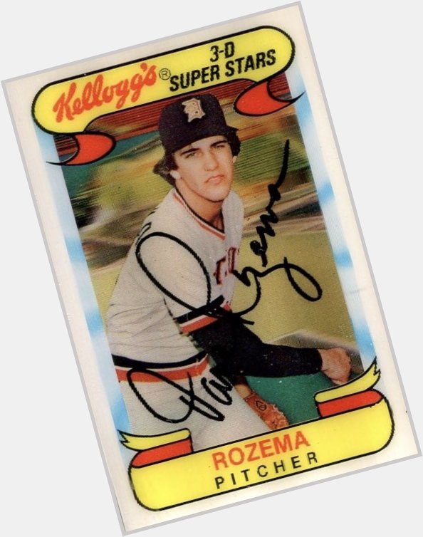 Happy birthday to Dave Rozema, who rocked a Kellogg s 3D Super Star Card In 1978 