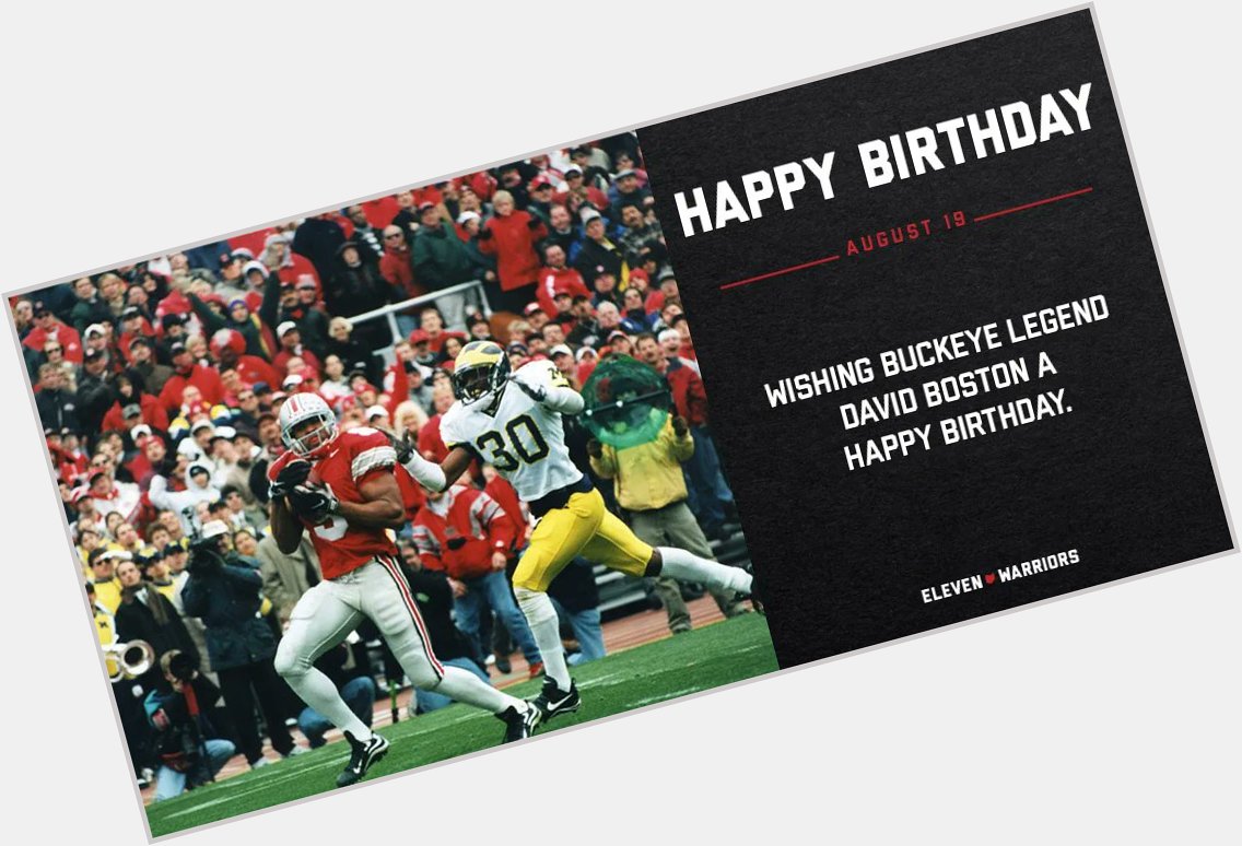 Wishing Buckeye legend David Boston a happy birthday. 