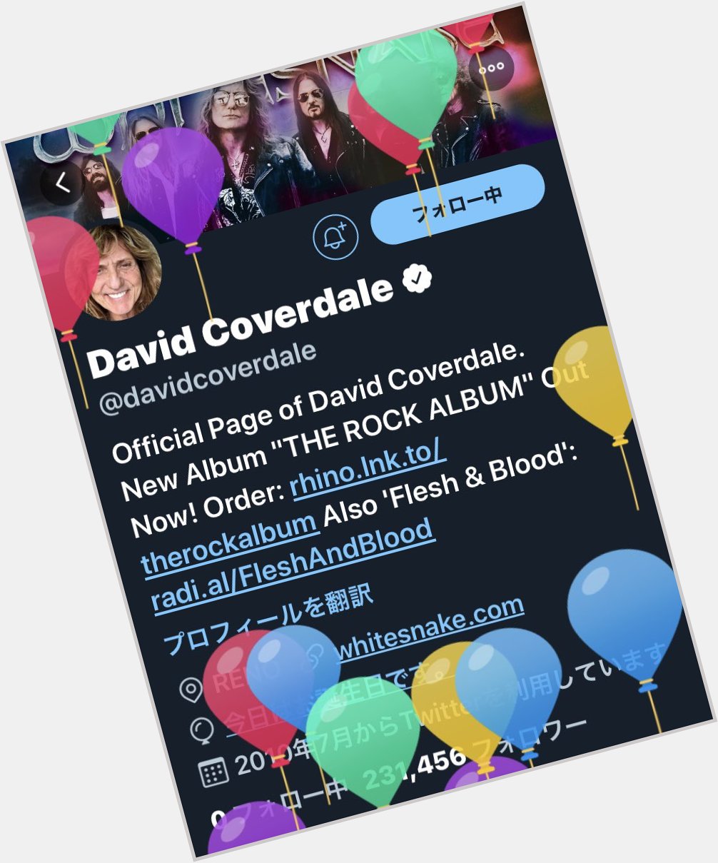  Happy Birthday
David Coverdale 