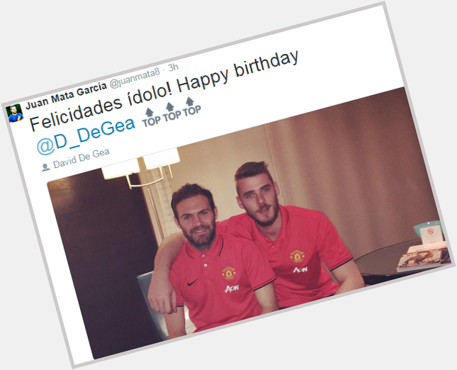 Juan Mata wishes Manchester United teammate David De Gea a Happy Birthday with Instagram post  