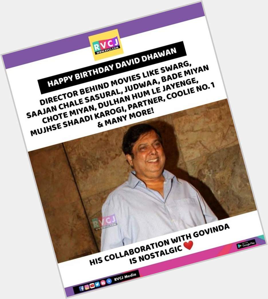 Happy Birthday David Dhawan       