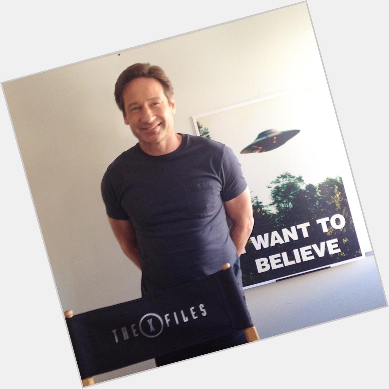 Happy birthday, David Duchovny! Celebrating his big day at the set of \The X-Files\ in Vancouver. 