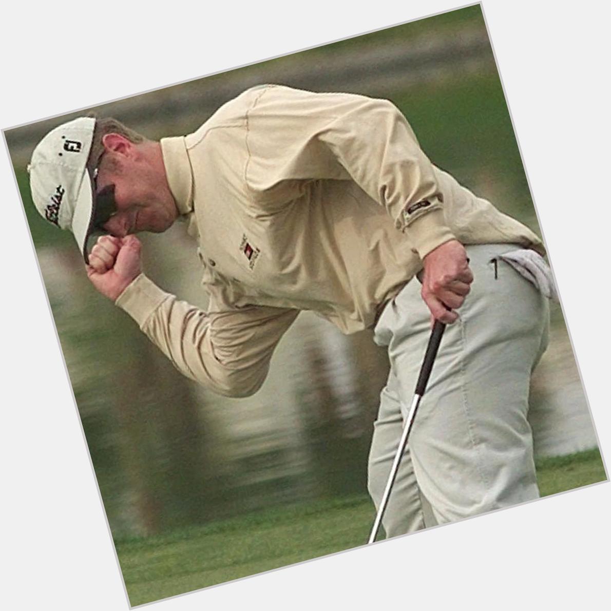 Happy birthday David Duval! Here he is draining a putt at the Bob Hope Chrysler Classic for a 