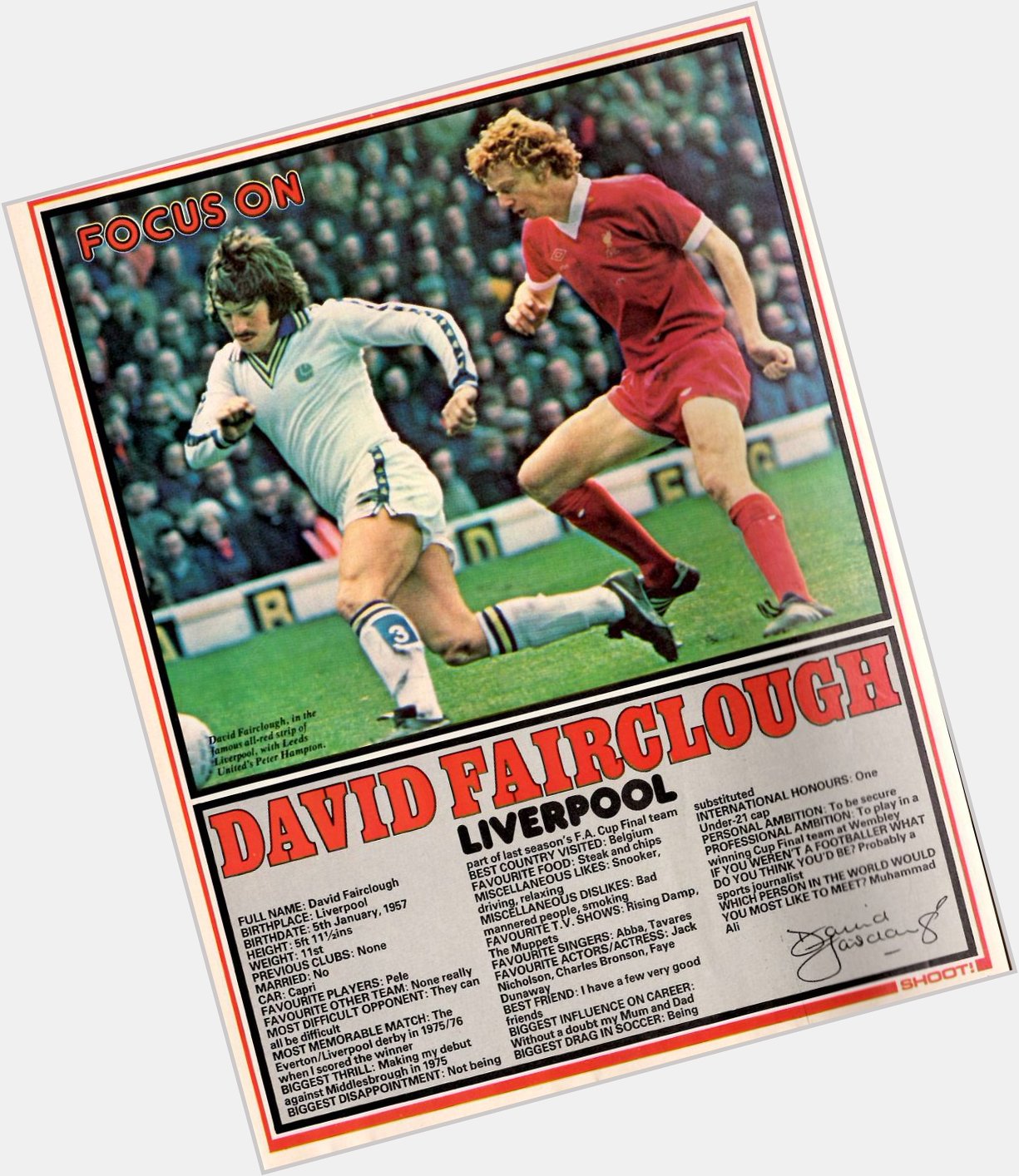 Happy Birthday legend David Fairclough who won 3 Leagues & 2 European Cups but who always wanted that 
