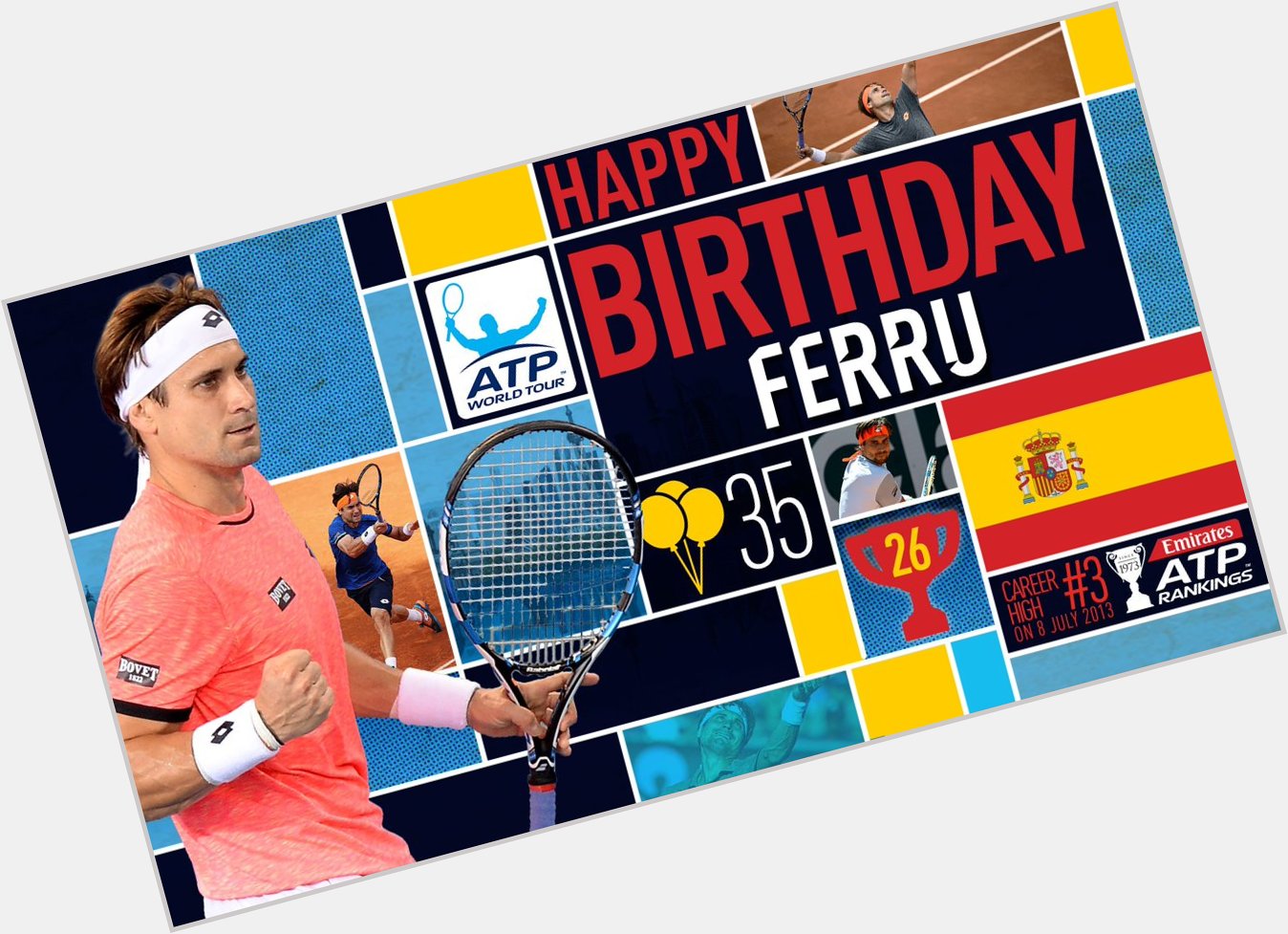  another top Spanish player happy birthday to david ferrer 