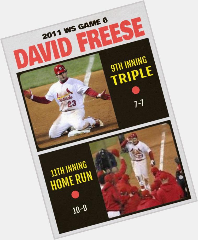 Happy 32nd birthday to WS Hero David Freese. You just don\t have moments like his 2011 G6.... 