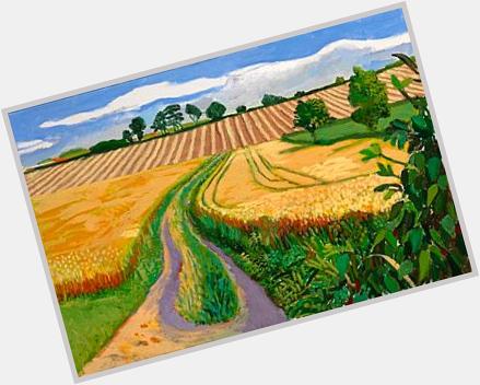 Happy Birthday artist David Hockney, born today in 1937!
Path Through Wheat Field, July, 2005 