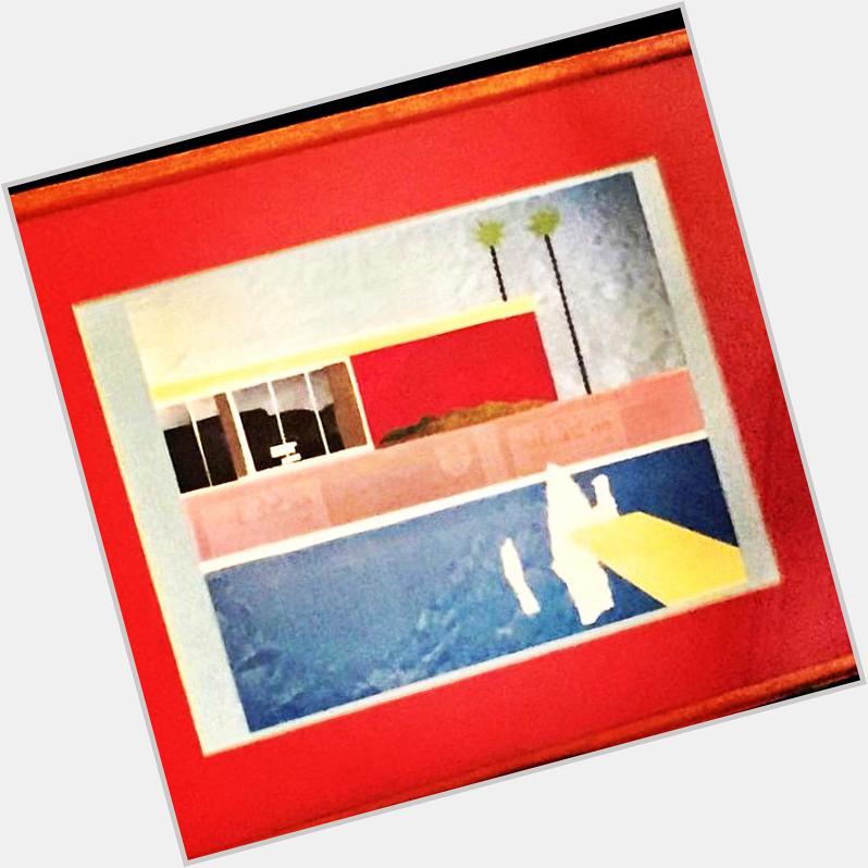 Happy Birthday to my fave living artist: David Hockney. Here\s a collage I made of A Bigger Splash when I taught art. 