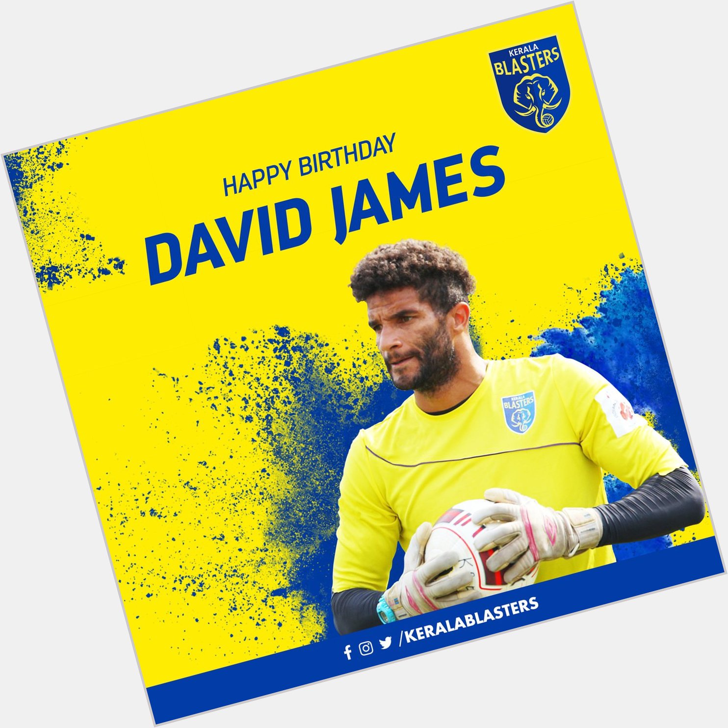 A Very Happy Birthday To Captain & GoalKeeper Of Kerela Blasters David James  
