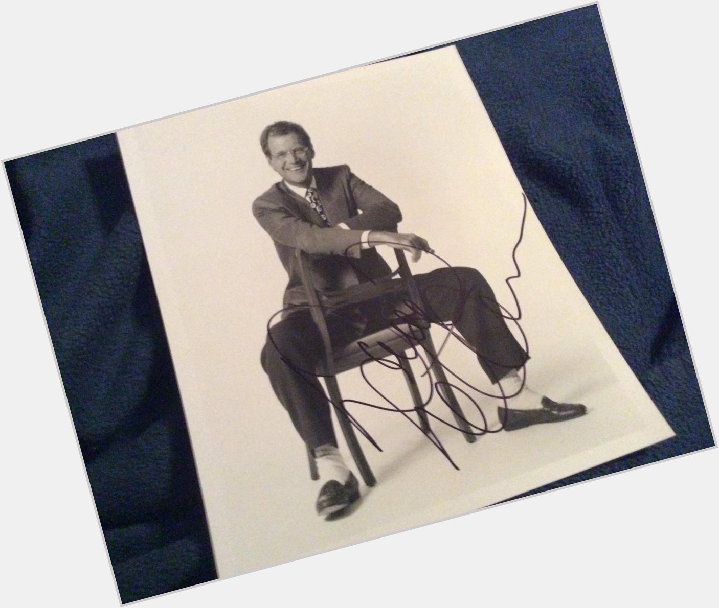 Happy Birthday to David Letterman today. Got this signed pic years ago. 