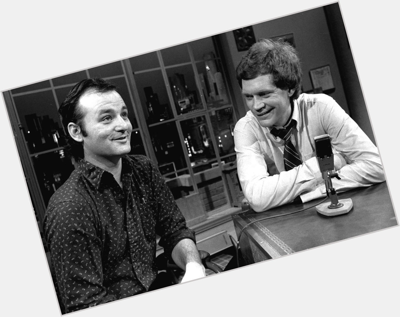 Happy 76th Birthday to David Letterman, seen here with Bill Murray in the early Eighties 