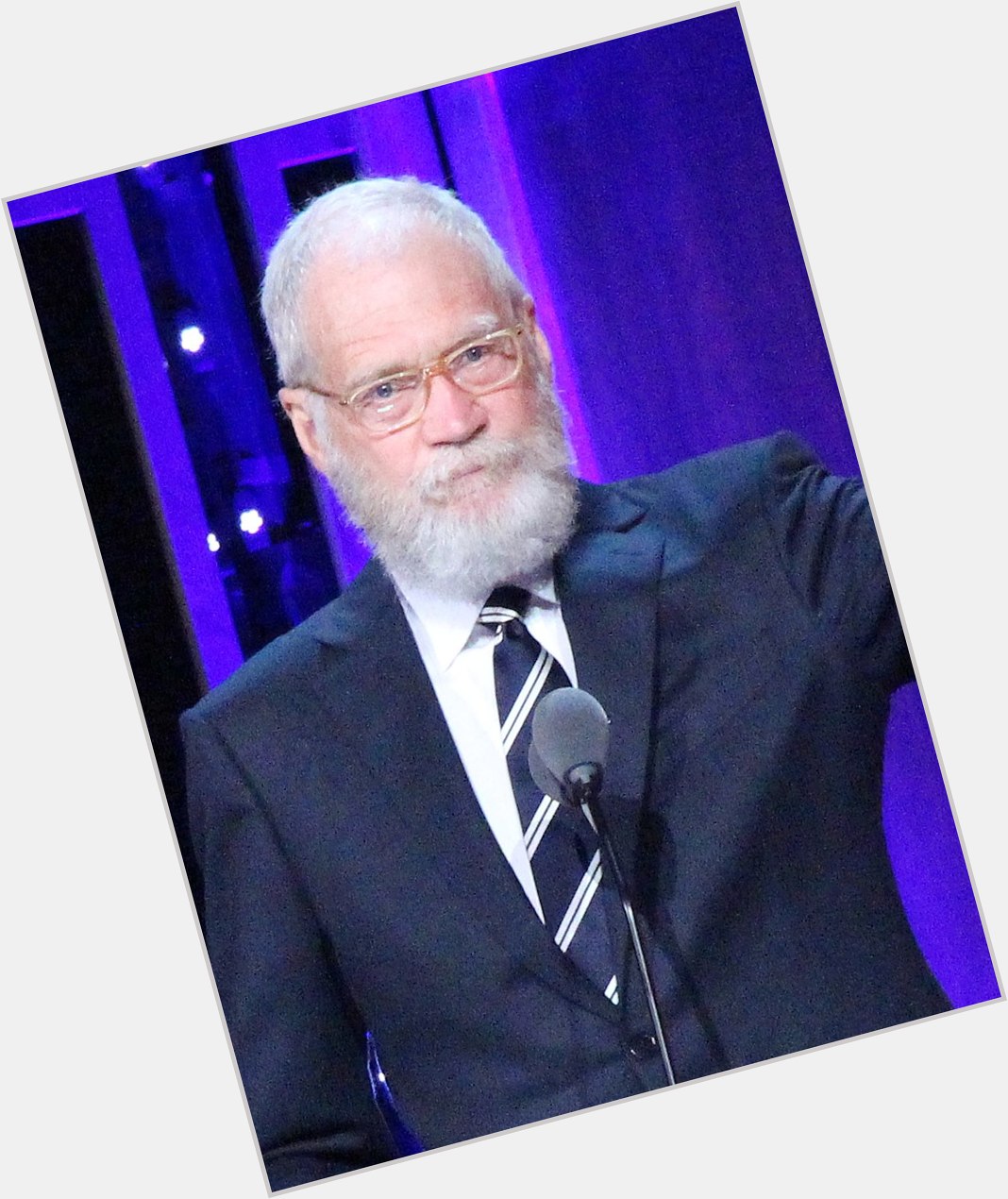 Happy 76th birthday, David Letterman!
(his beard is much younger) 
