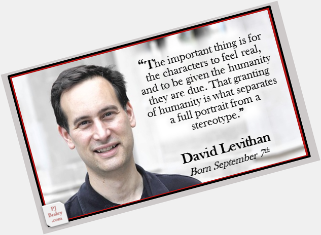Happy David Levithan, American writer.
More:  