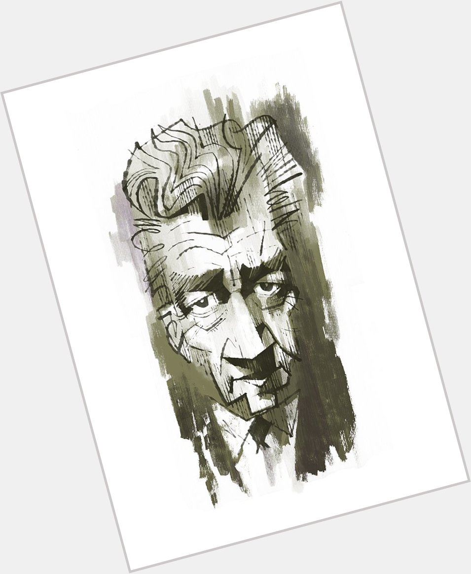 Happy birthday, David Lynch. 71 today. Here\s a drawing from 2015. 
