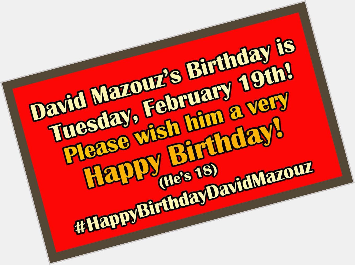 Be sure to wish David Mazouz a Happy Birthday on this Tuesday! He\s going to be 18. 