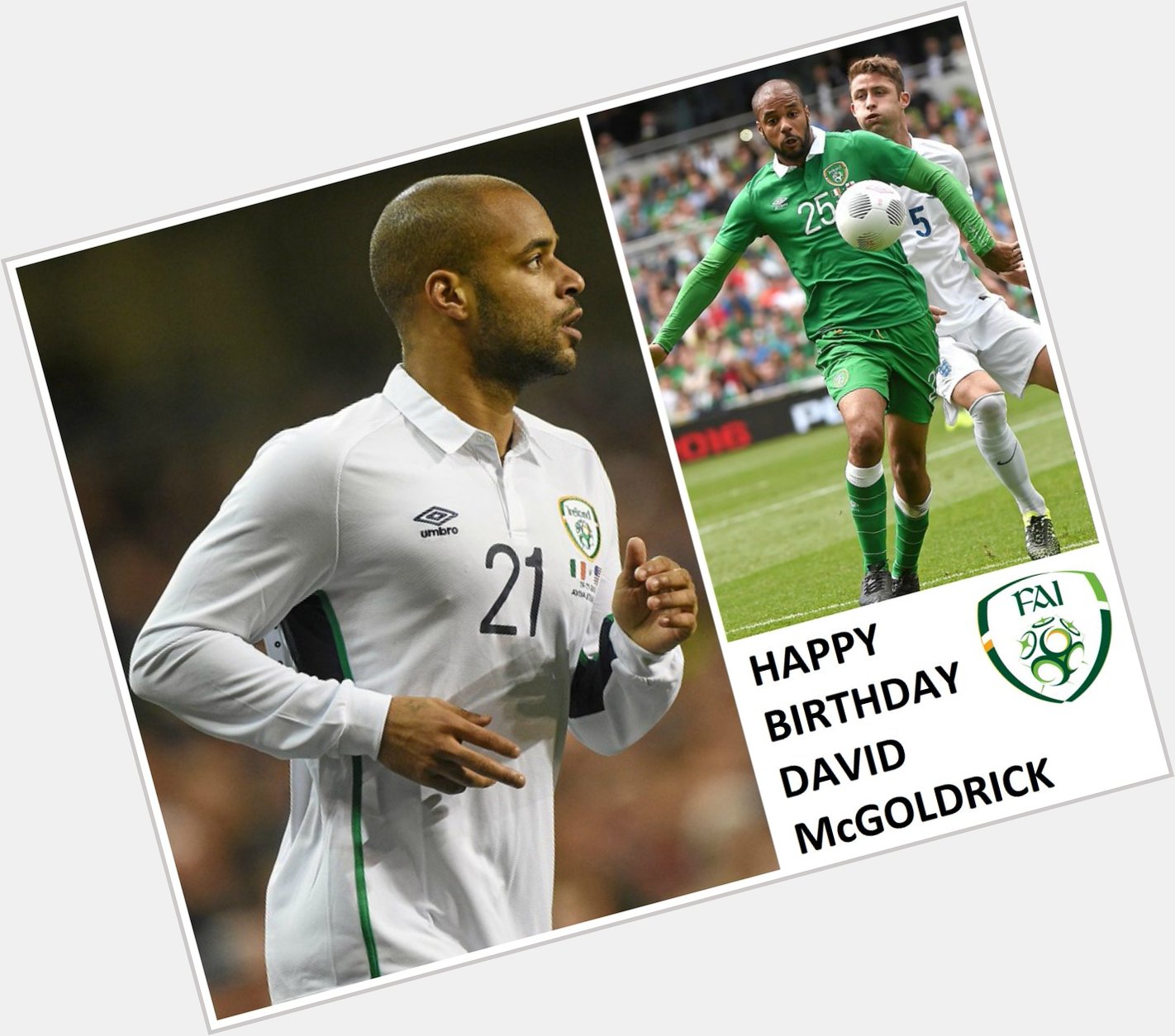 Happy Birthday to Ireland and striker David McGoldrick! 