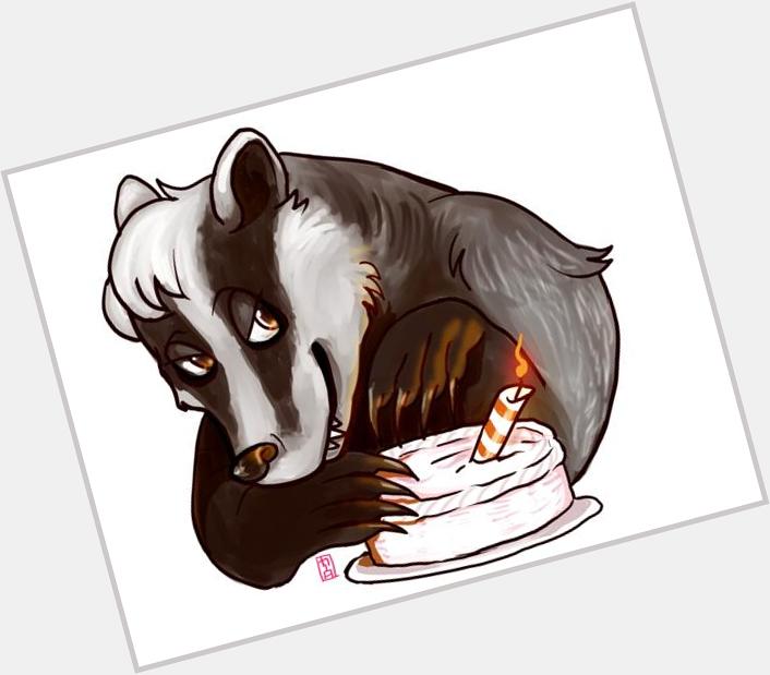 Happy Birthday to who\d make  a charming badger, don\t you think? Drawing badgers are fun. 
