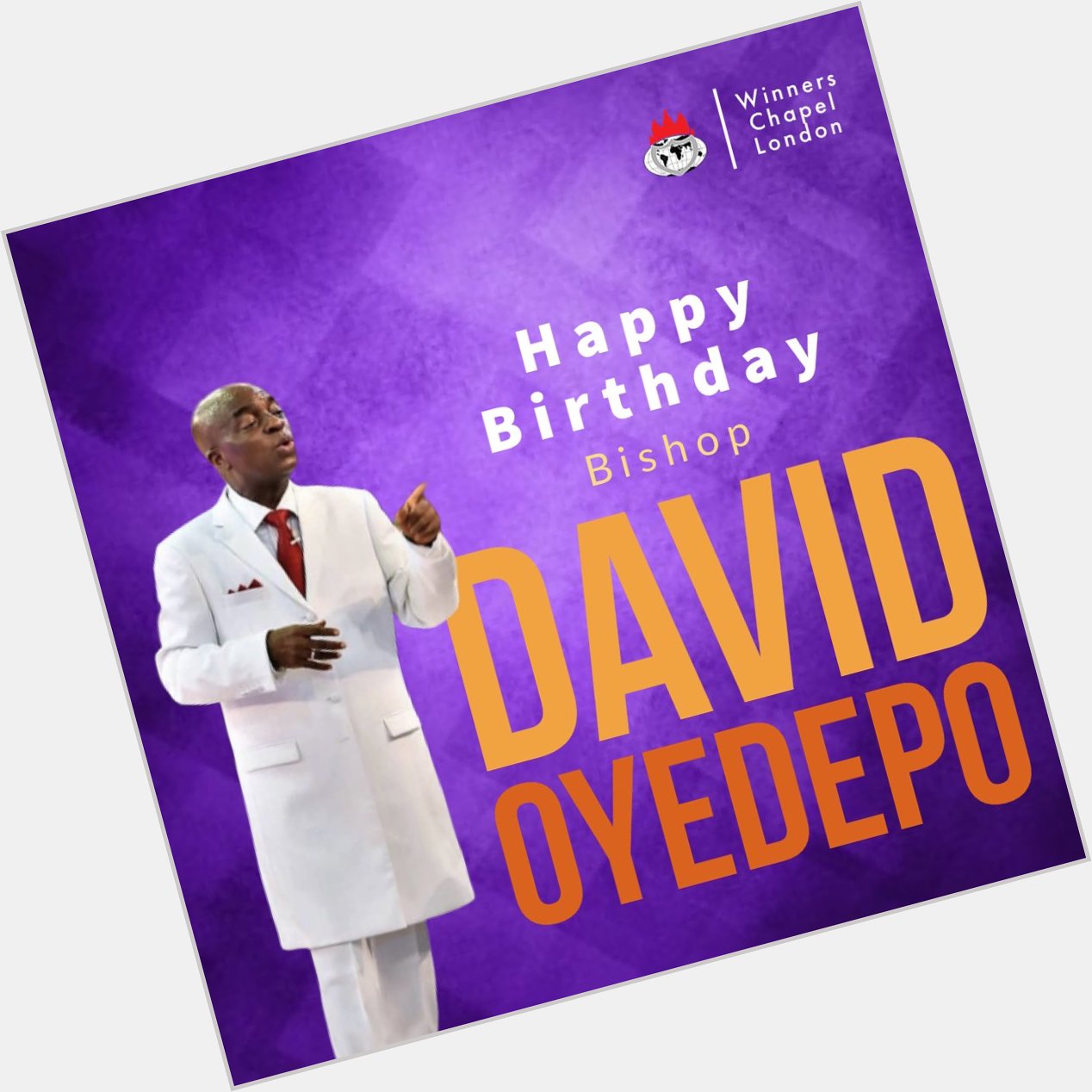 Happy birthday Bishop David Oyedepo. More anointing and grace Papa. 