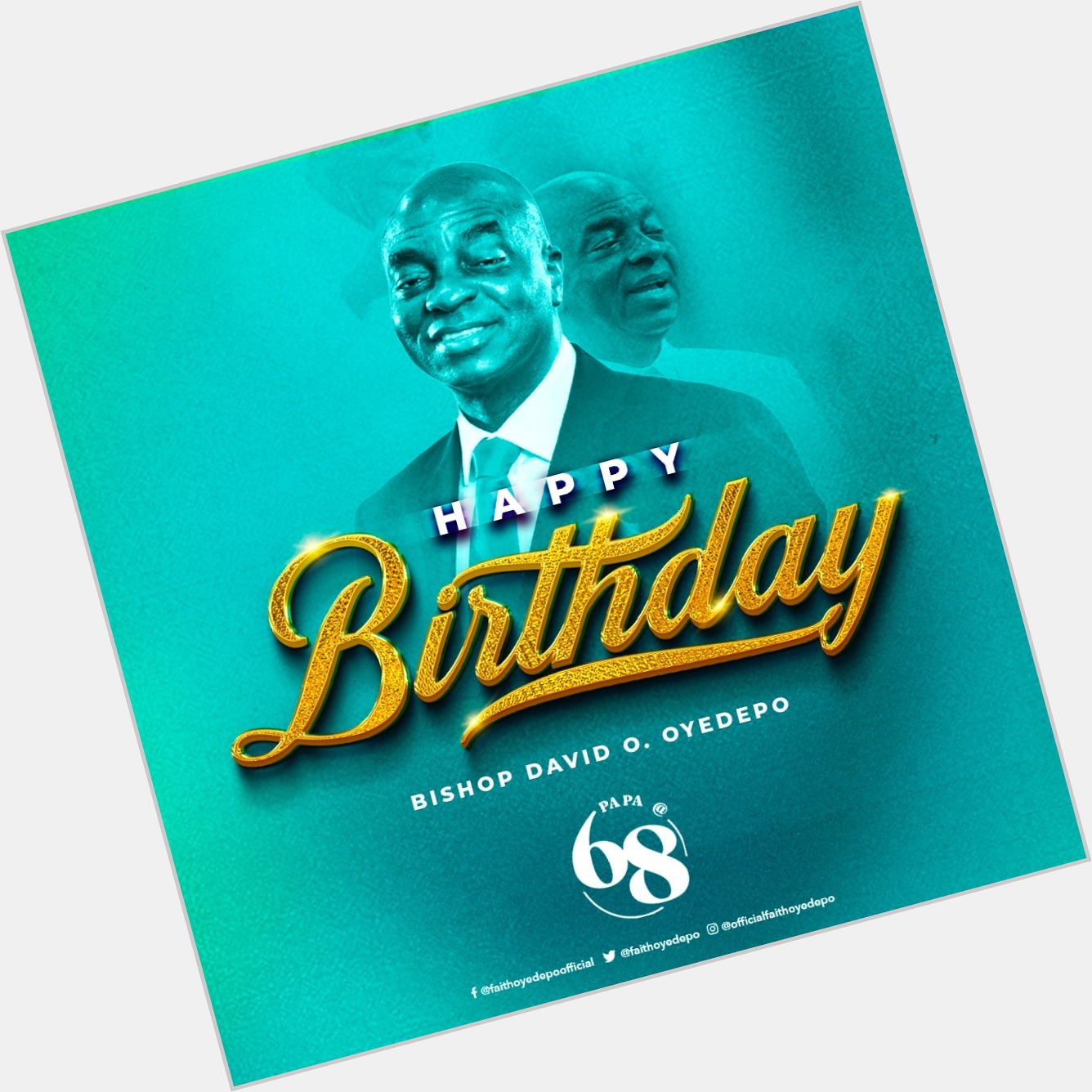 The gift of men, great men is not be one to despised. Happy Birthday Bishop David Oyedepo 
