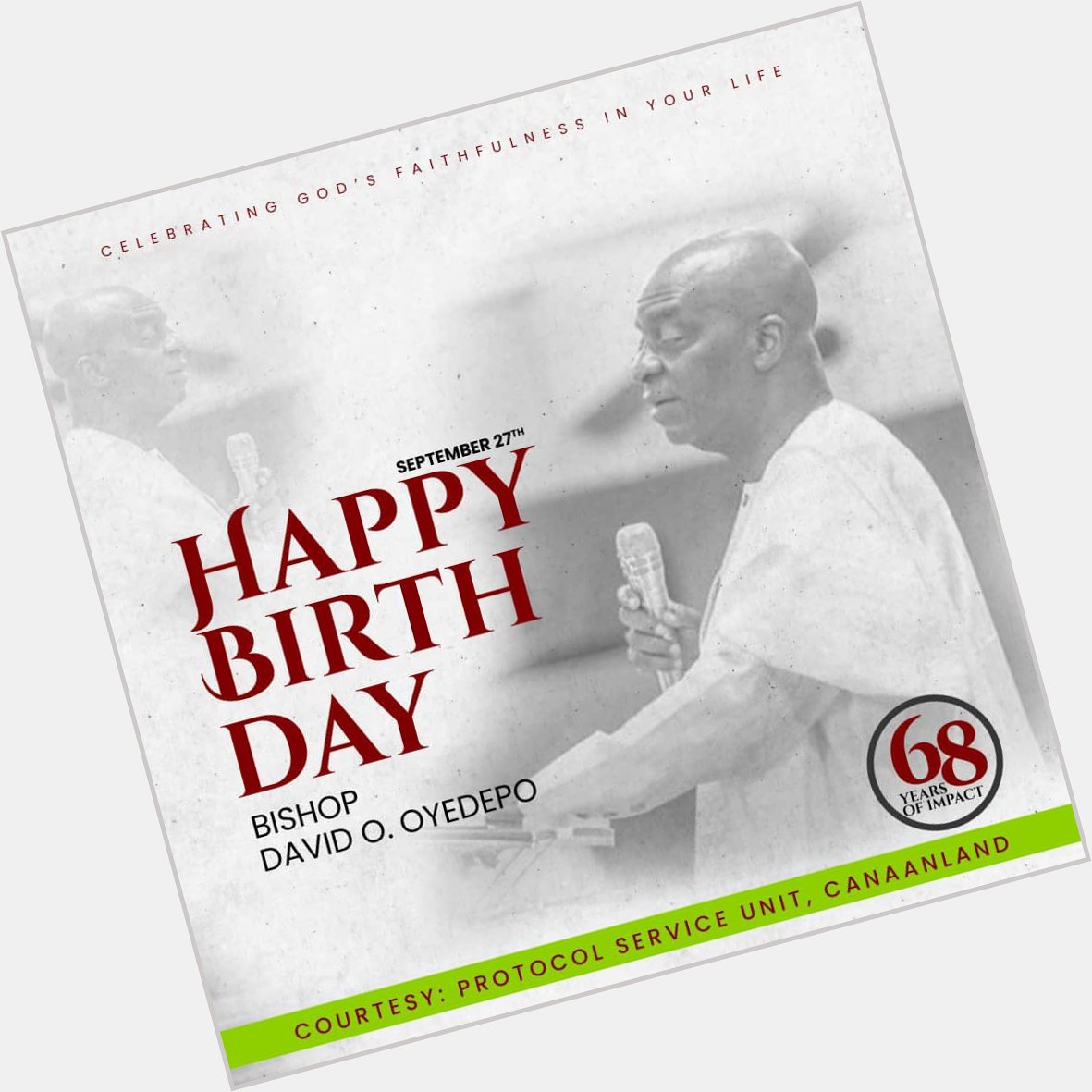 Happy birthday Bishop David Oyedepo 