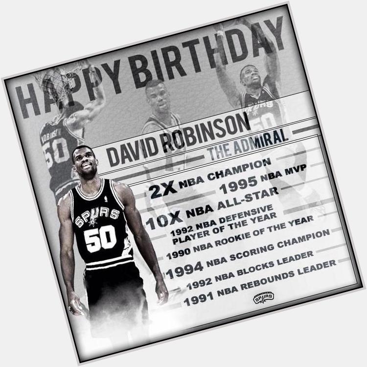 Happy birthday David robinson 
