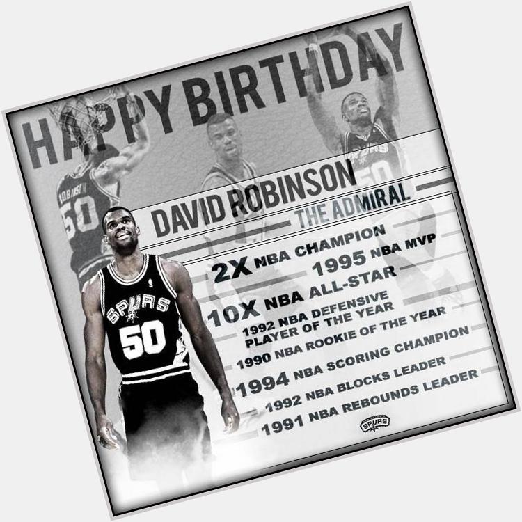 Happy 49th Birthday to 92 Dream Team member and Spurs legend DAVID ROBINSON!!!!! 