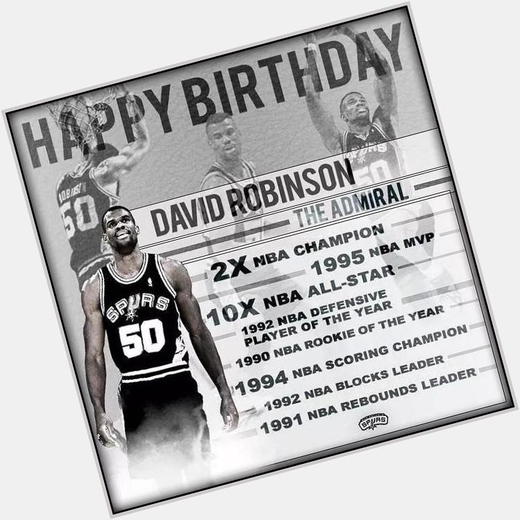  says Happy Birthday to San Antonio Spurs and NBA legend David Robinson! 
