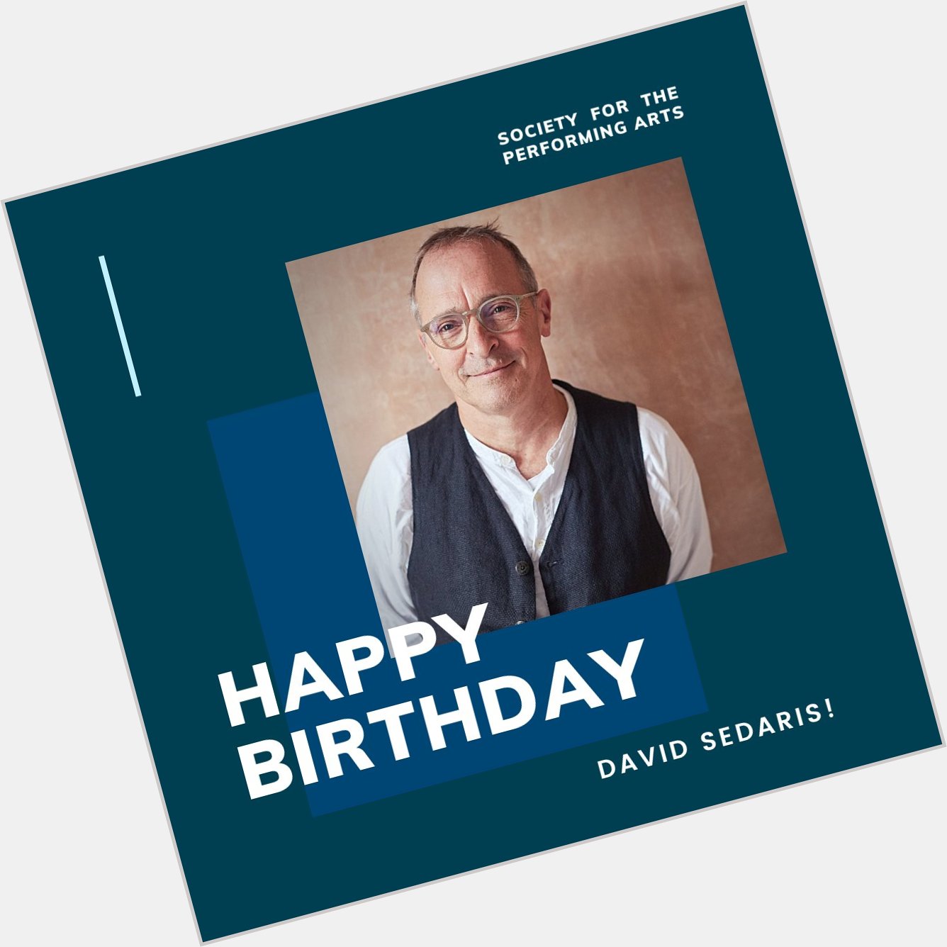 Happy Birthday, David Sedaris! All the best from your friends at SPA Houston. We\ll see you in Houston this April. 