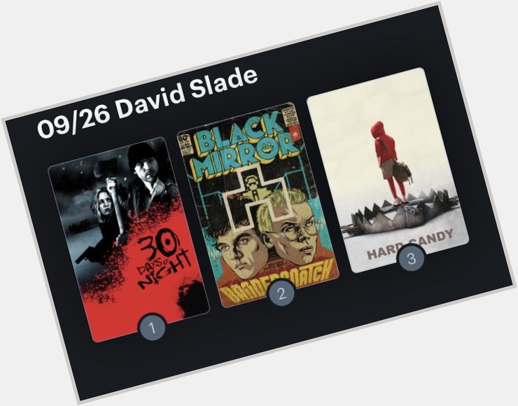 Hoy cumple años el director David Slade (52). Happy Birthday ! Aquí mi Ranking: 