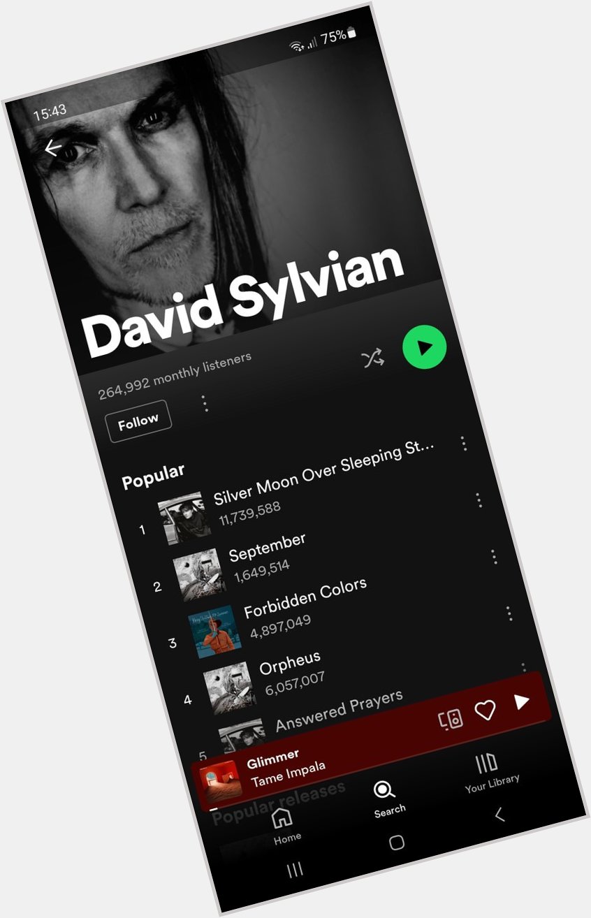  Happy Birthday David Sylvian. Spotify afternoon with great music. We need new music!!!. Enjoy 