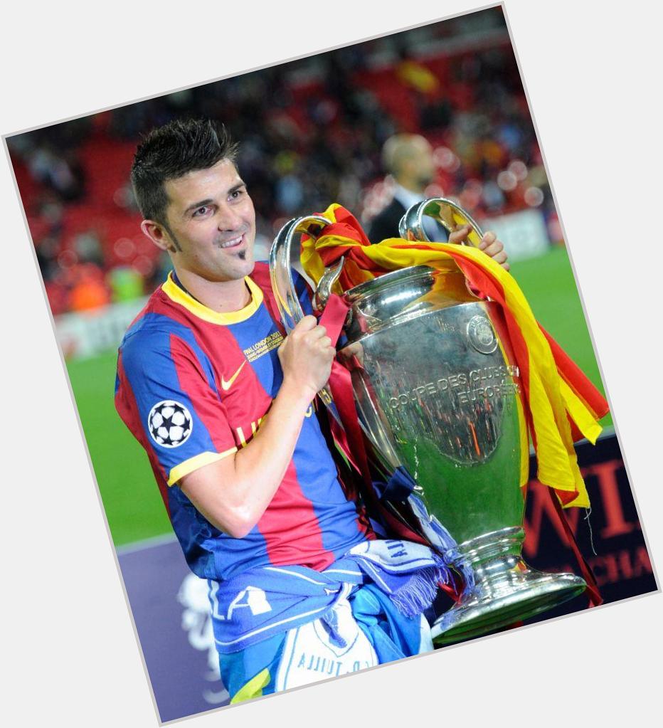 Happy birthday David villa 
 Spain and Barca legend 