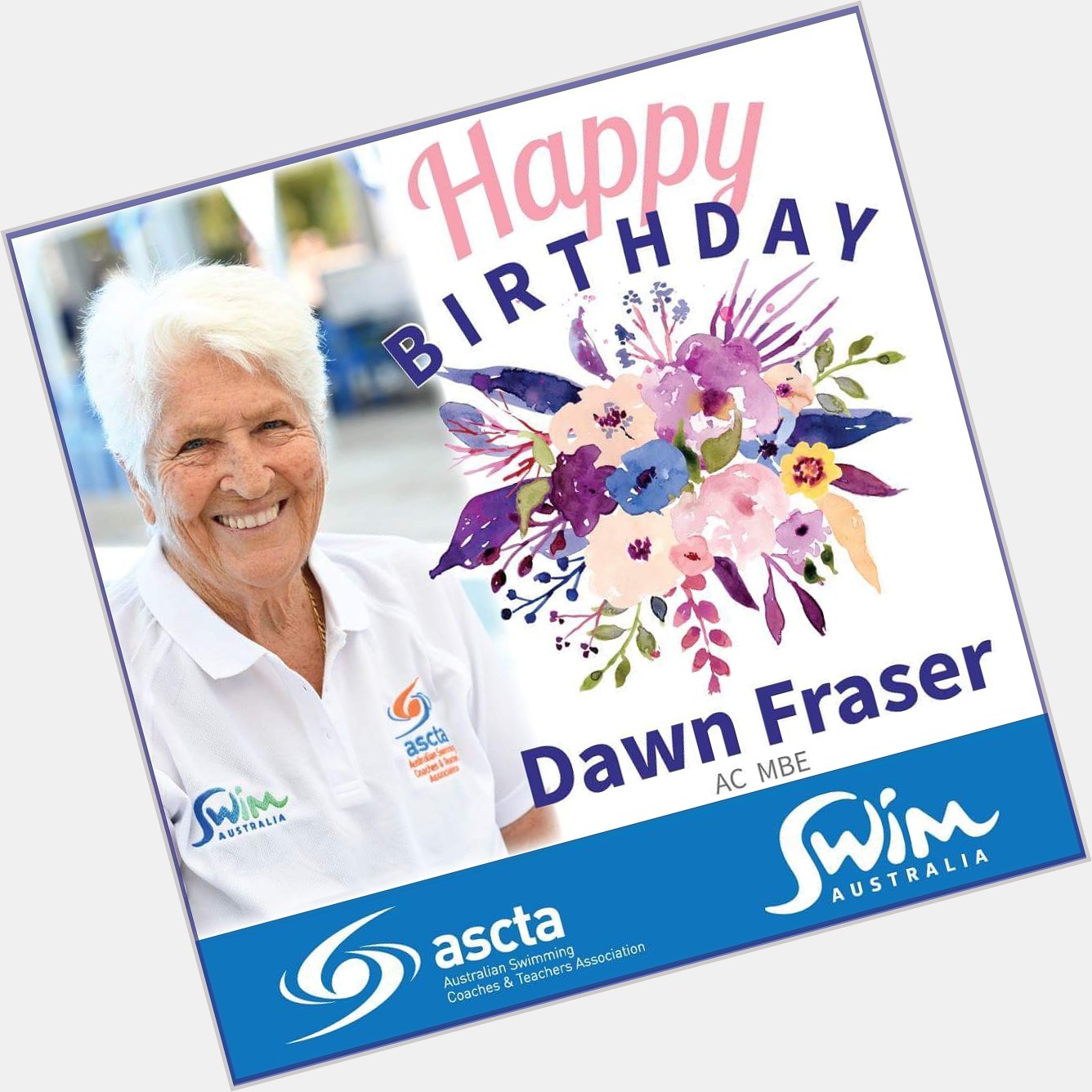 Wishing our Swim Australia Ambassador and Australian Swimming Legend Dawn Fraser Happy Birthday. 
