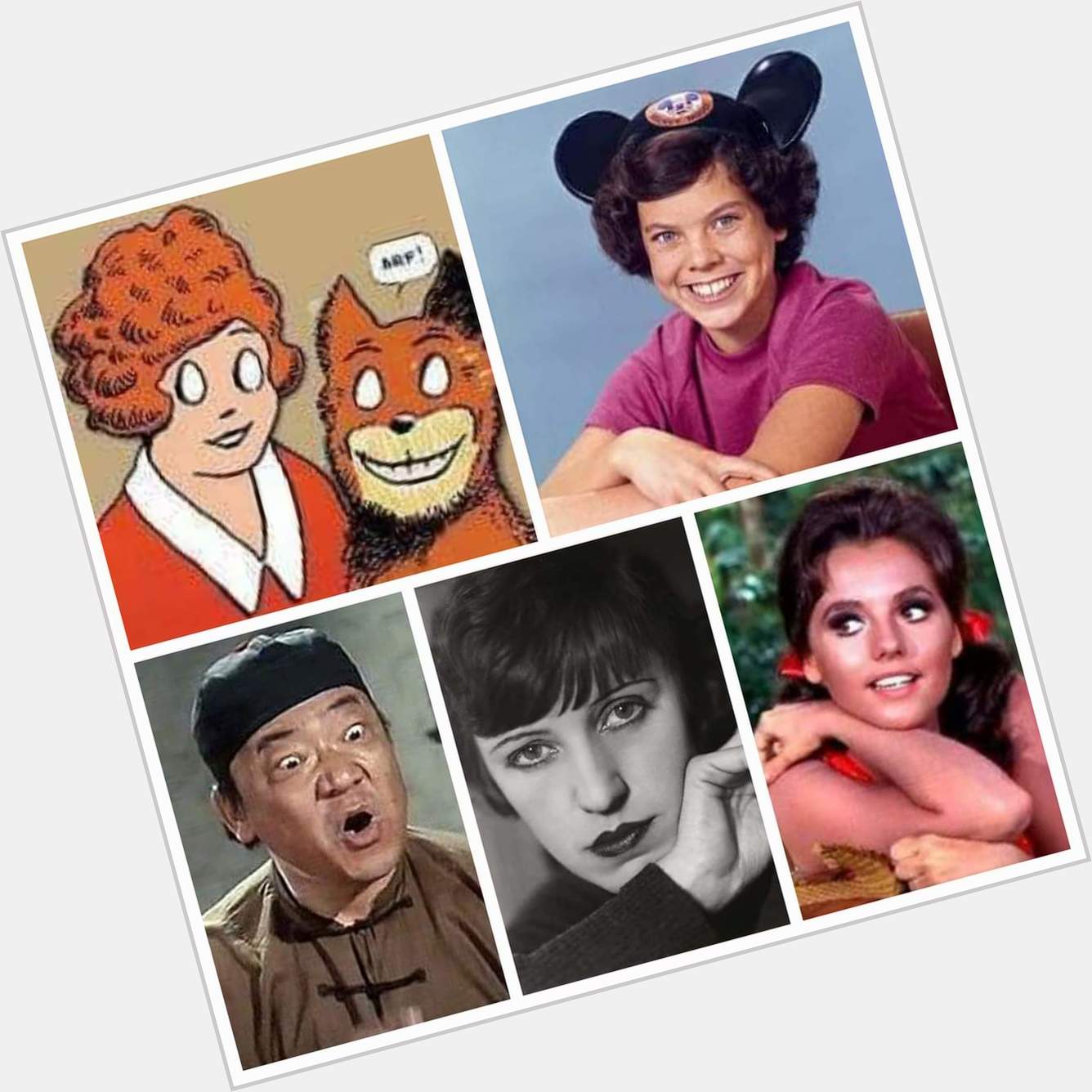 October 18th 

Happy Birthday to Little Orphan Annie, Erin Moran, Victor Sen Yung, Lotte Lenya, and Dawn Wells! 