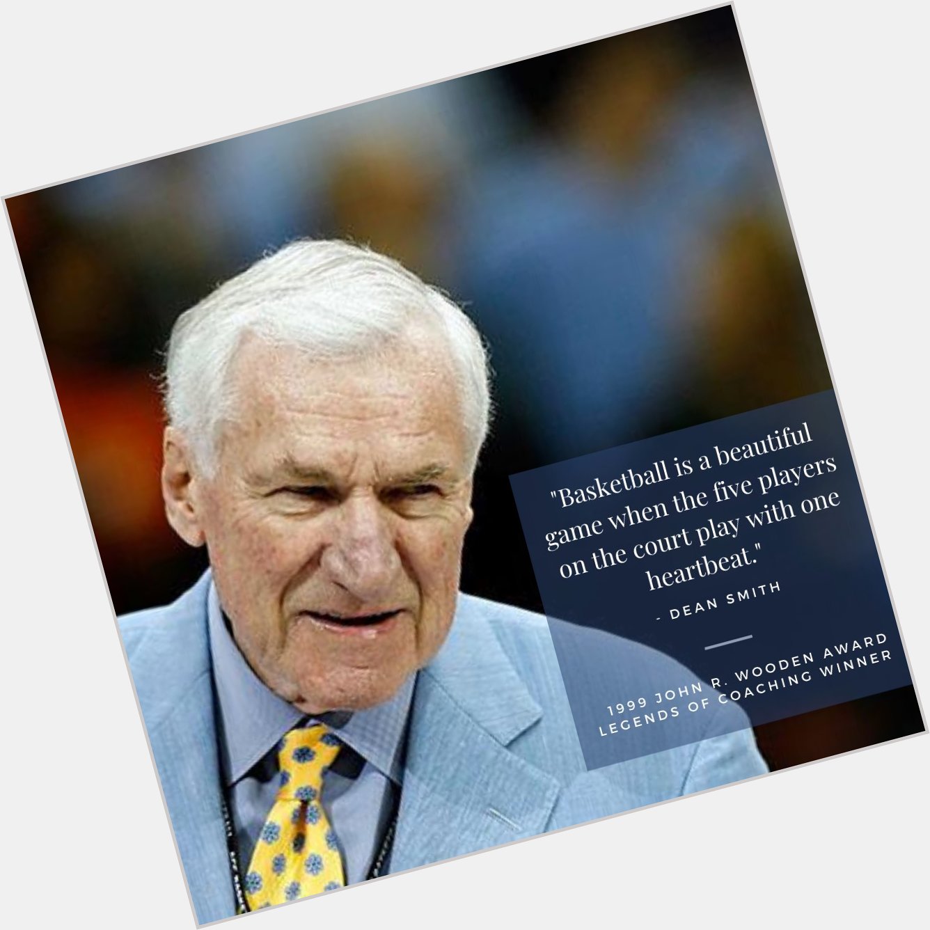 Happy birthday to our inaugural 1999 Legends of Coaching Winner, Dean Smith of 