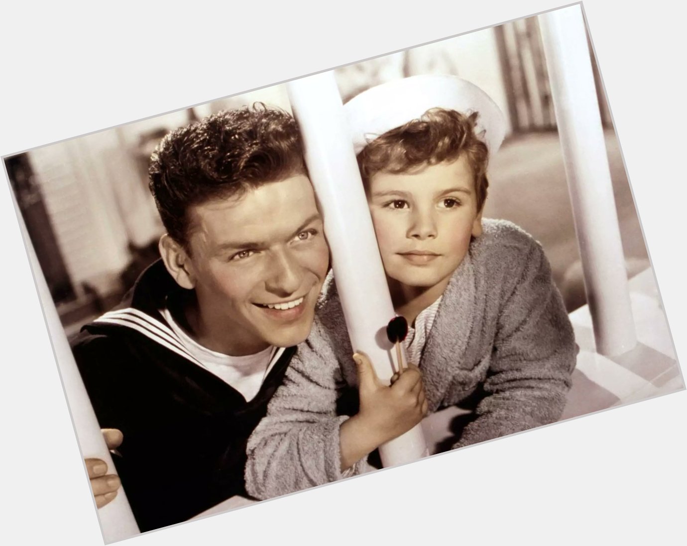 Happy heavenly birthday to Dean Stockwell, seen here with Frank Sinatra in MGM\s Anchors Aweigh (1945). 