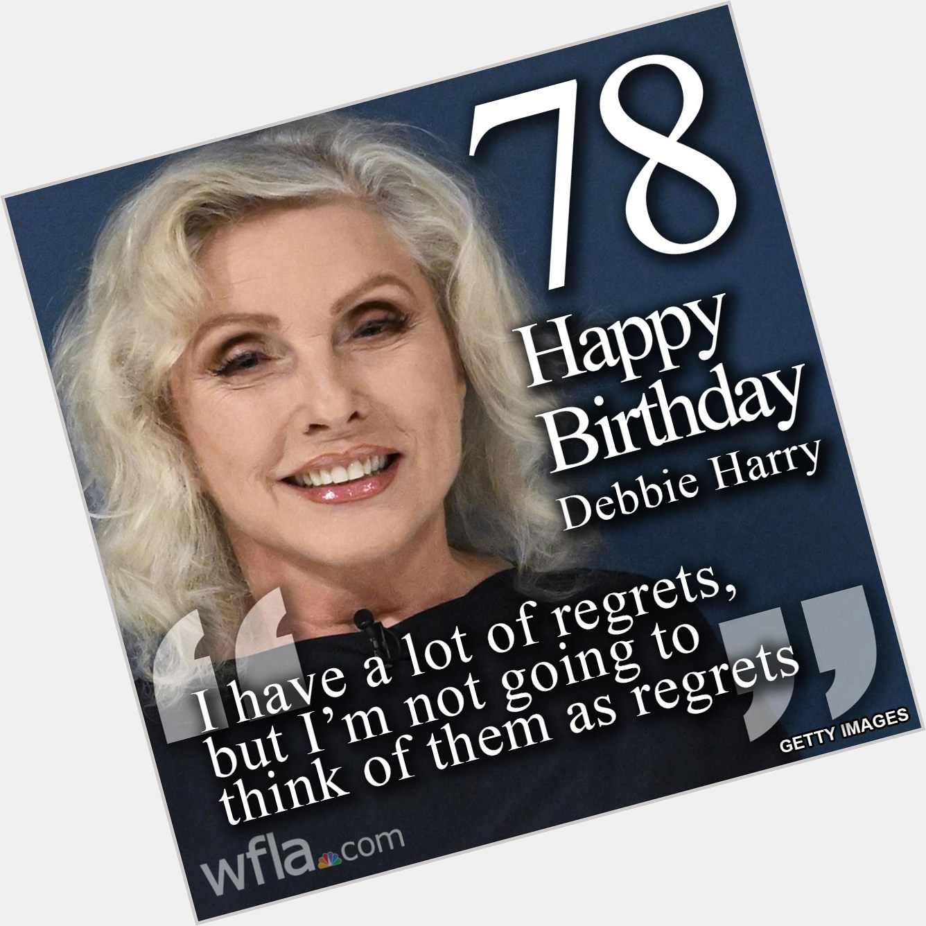 HAPPY BIRTHDAY, DEBBIE HARRY! The singer and Florida native is turning 78 today!  