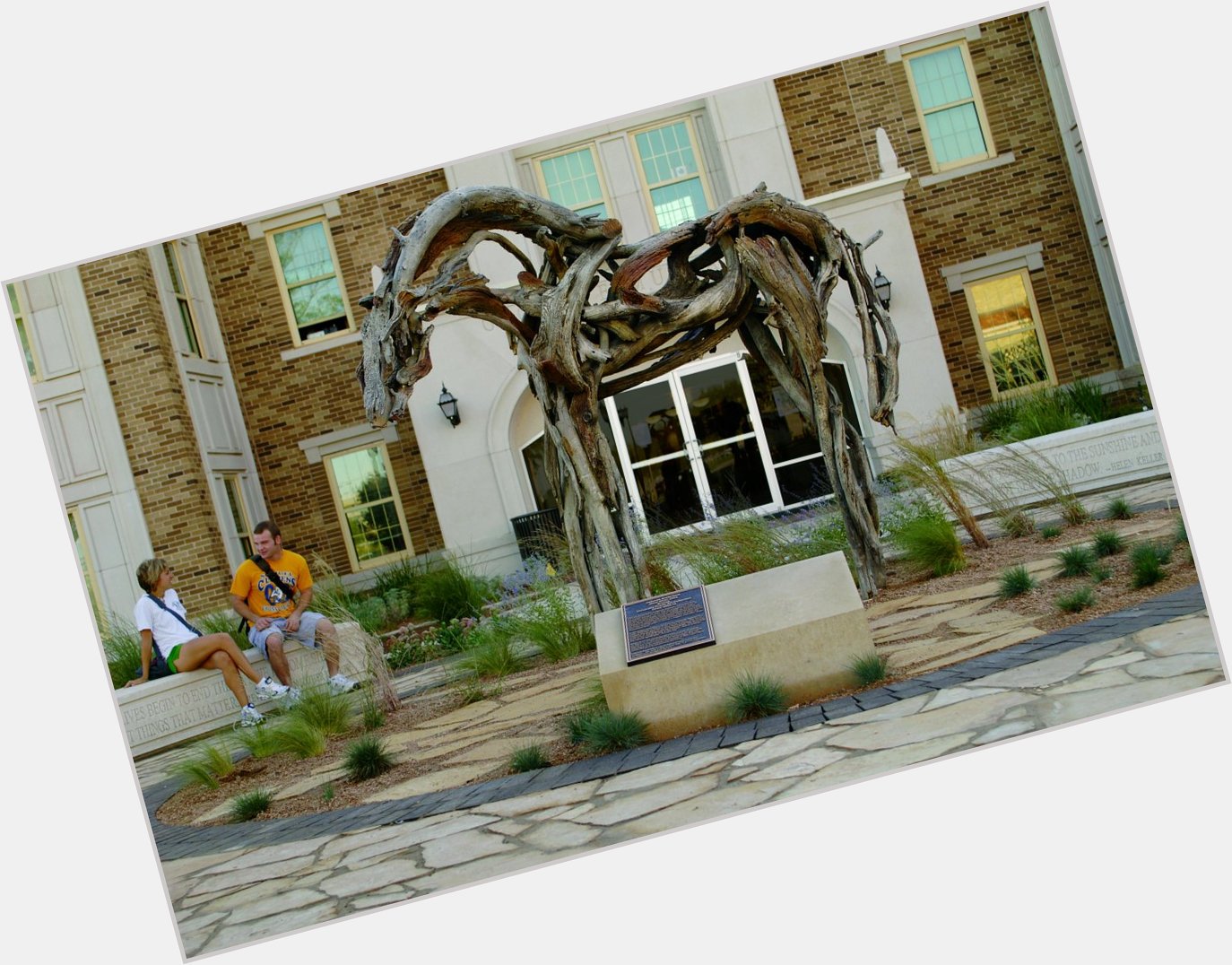 Happy birthday to Deborah Butterfield! This is \"Wind River\" in front of Murray Hall at 