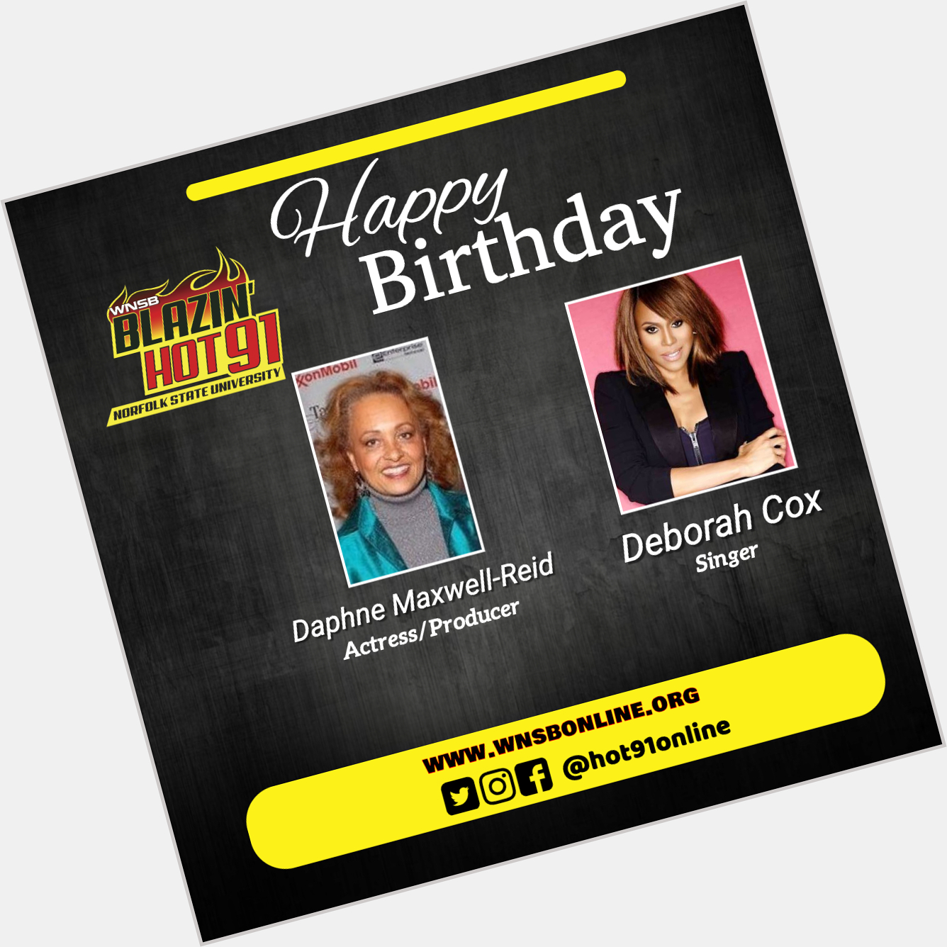 Happy Blazin\ Hot Birthday to Daphne Maxwell-Reid and Deborah Cox  