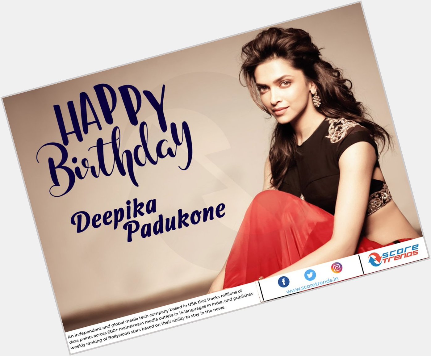 Score Trends wishes Deepika Padukone a Happy Birthday!!     