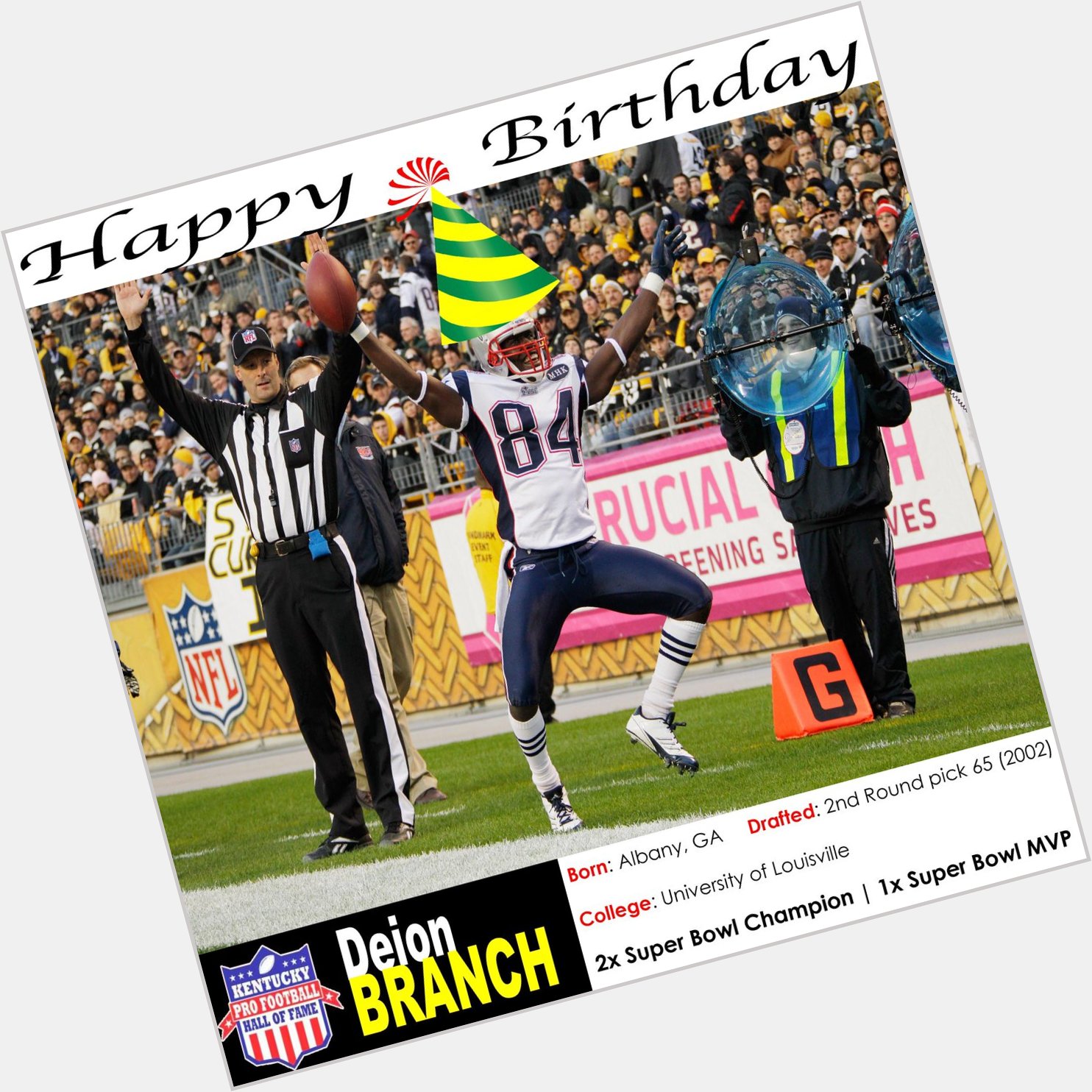 Today is KY Pro Football Hall of Famer Deion Branch\s birthday! Wish him a happy birthday with a 