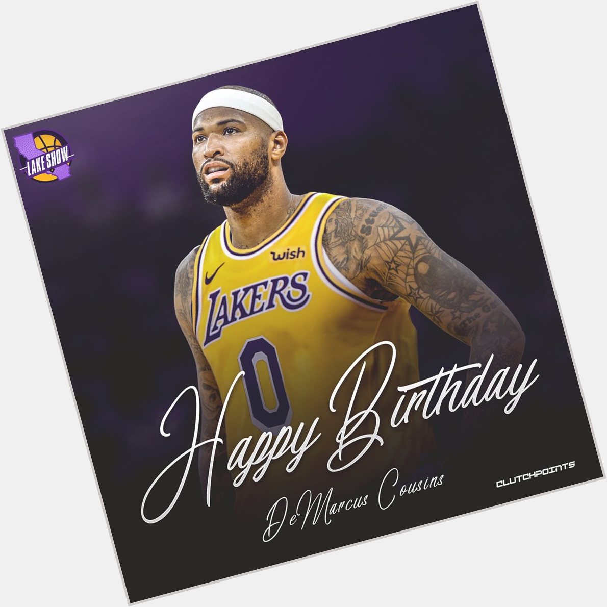 Join Lakeshow in wishing 4x All-Star, DeMarcus Cousins, a happy 29th birthday!    