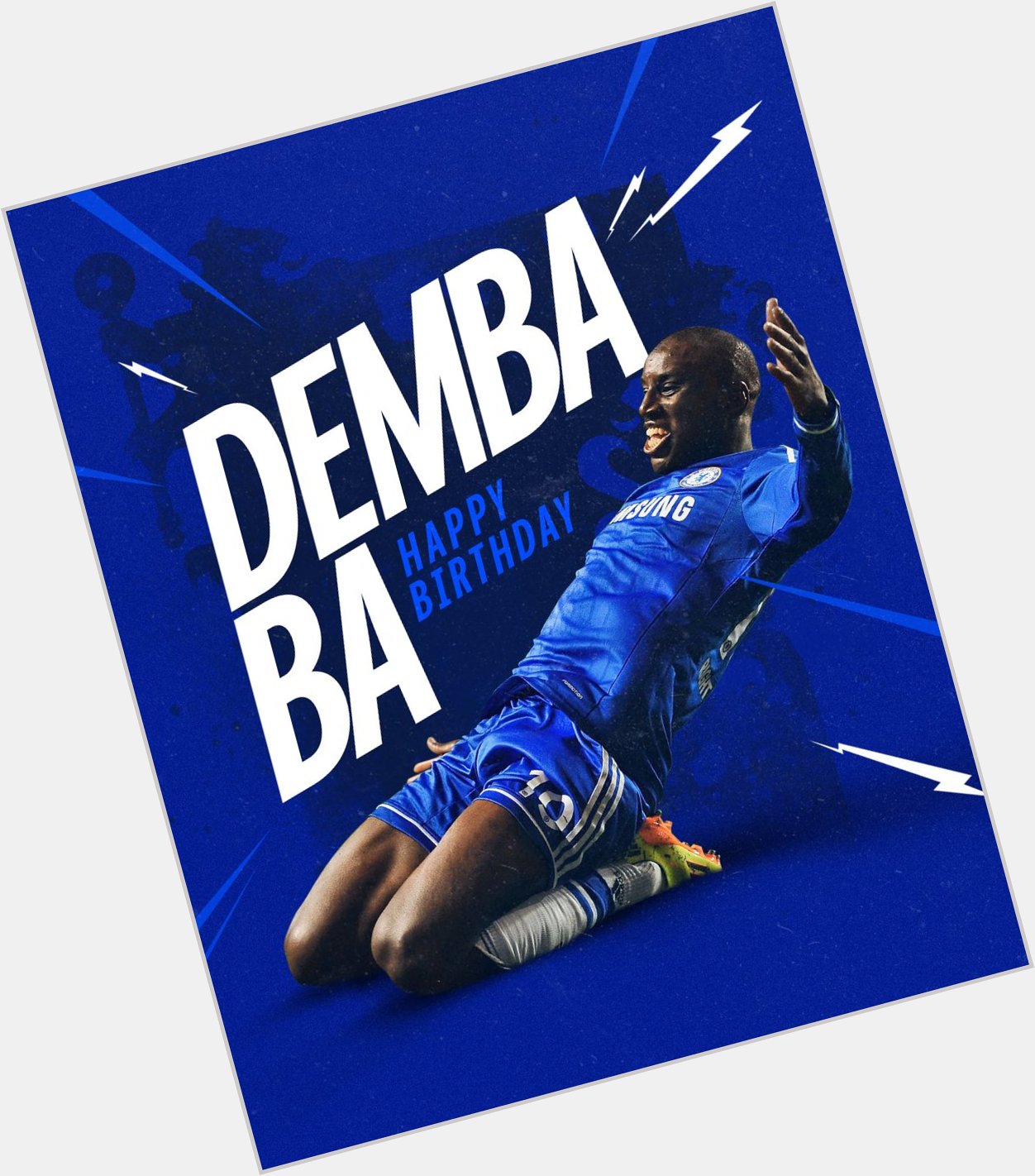 Happy birthday   to one of the Blues striker in history.
Demba Ba    