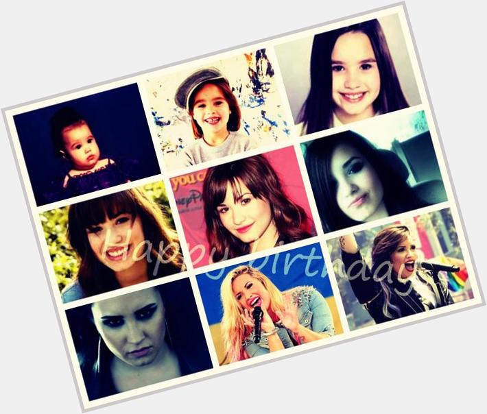 Happy birthday demi lovato,i made a collage you Based your life in pictures  