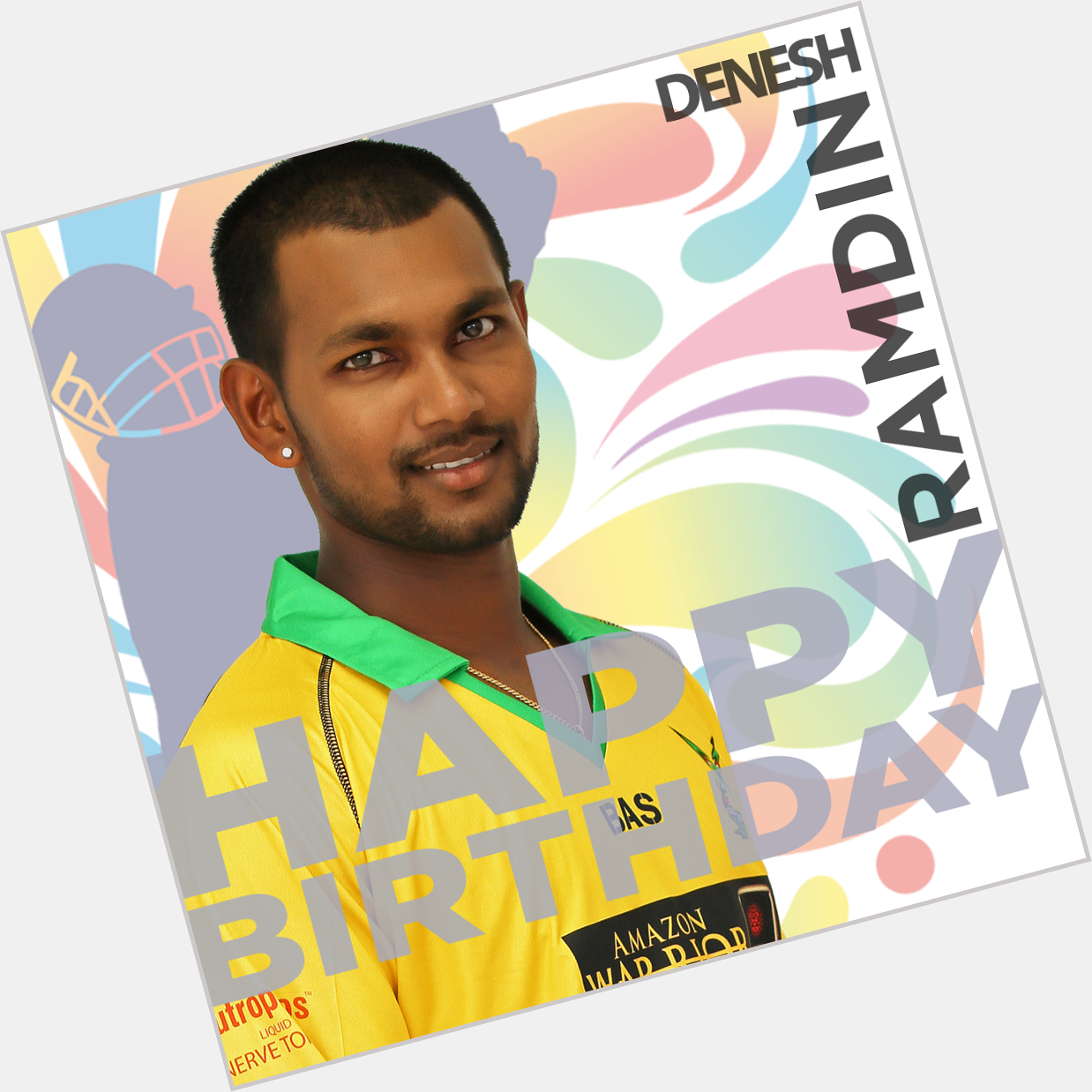   Happy 30th birthday, Denesh Ramdin! what a day.